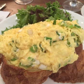 Sarabeth's - Scrambled eggs with cream cheese and scallions stuffed in an over sized popover. Unique! - Breakfast & Brunch Near Me - New York, New York Sarabeth's - Scrambled eggs with cream cheese and scallions stuffed in an over sized popover. Unique! - Breakfast & Brunch Near Me - New York, New York