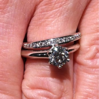 Tiffany & Co - Tiffany setting combined with the channel set diamond wedding band - Jewelry Near Me - Palm Desert, California Tiffany & Co - Tiffany setting combined with the channel set diamond wedding band - Jewelry Near Me - Palm Desert, California