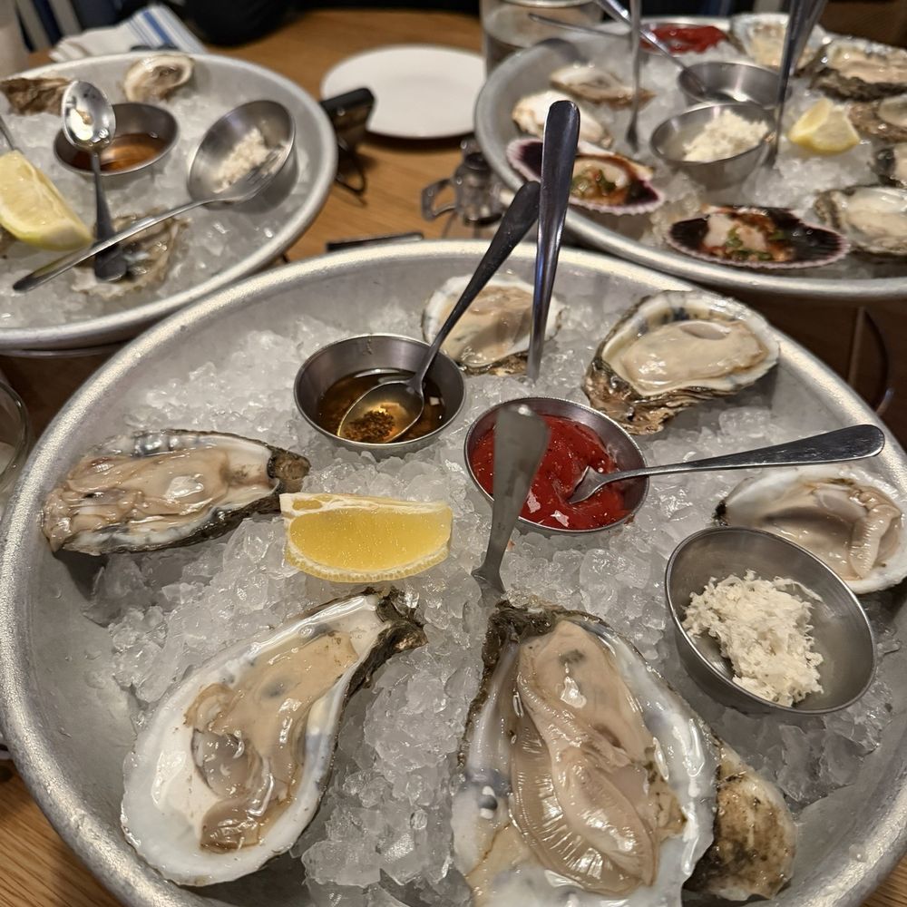 Raw oysters