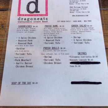 DragonEats - Menu as of 11/15. - Vietnamese Near Me - San Francisco, California DragonEats - Menu as of 11/15. - Vietnamese Near Me - San Francisco, California