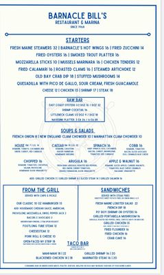 Menu photo 2 Barnacle Bill's Rumson, NJ