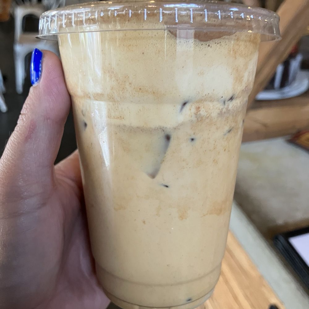 Strayhouse Kitchen + Coffee - Iced Spanish latte - Coffee & Tea Near Me - Clinton, Oklahoma Strayhouse Kitchen + Coffee - Iced Spanish latte - Coffee & Tea Near Me - Clinton, Oklahoma