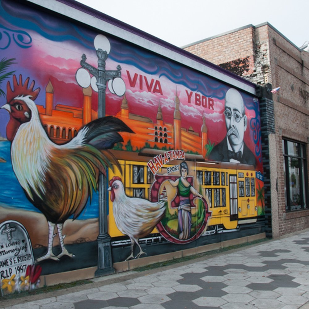 Ybor City - Viva Ybor mural in Ybor City. - Shared Office Spaces Near Me - Tampa, Florida Ybor City - Viva Ybor mural in Ybor City. - Shared Office Spaces Near Me - Tampa, Florida