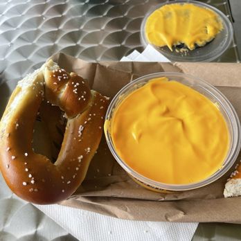 Philly Pretzel Factory - This is just half of one pretzel & a large cheese! - Pretzels Near Me - Palm Beach Gardens, Florida Philly Pretzel Factory - This is just half of one pretzel & a large cheese! - Pretzels Near Me - Palm Beach Gardens, Florida