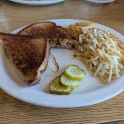Beckley Omelet Shoppe - Patty melt and hashbrowns