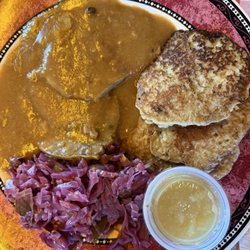Crystal Brook Mountain Brauhaus - Sauerbraten, Potato Pancakes with Applesauce, Red Cabbage
