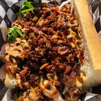 Steaming Goat - Amazing overloaded sandwich (the "Aporkalypse Now") at Steaming Goat food truck. - Food Trucks Near Me