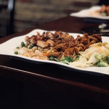 Teriyaki Kitchen - Chicken teriyaki and spicy pork combo with fried rice and veggies. - Japanese Near Me - Houston, Texas