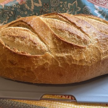 Savour Bakery - Huge fresh-made Sourdough Loaf (about 13-14" long!) was still warm when I bought it! - Coffee & Tea Near Me - Mission Viejo, California Savour Bakery - Huge fresh-made Sourdough Loaf (about 13-14" long!) was still warm when I bought it! - Coffee & Tea Near Me - Mission Viejo, California