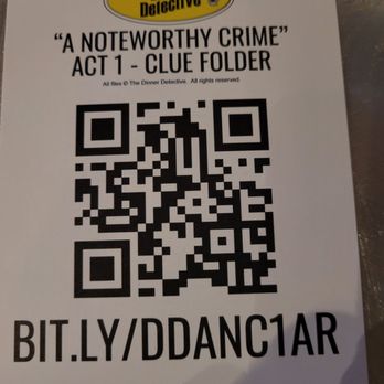 The Dinner Detective - a qr code on a table - Dinner Theater Near Me - San Francisco, California The Dinner Detective - a qr code on a table - Dinner Theater Near Me - San Francisco, California