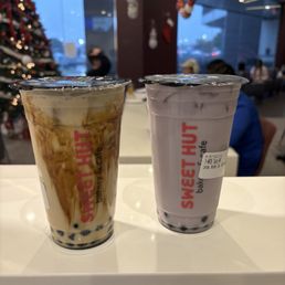 Creme Brulee Milk Tea & Taro Milk Tea Creme Brulee Milk Tea & Taro Milk Tea