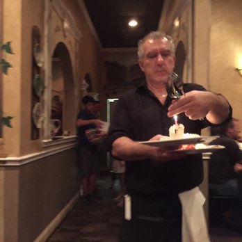 Cafe Italia - Birthday cheesecake, compliments of the house. It was delicious! - Italian Near Me - Grapevine, Texas