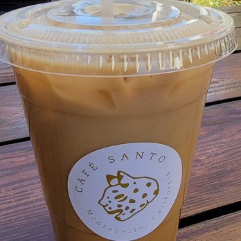 Cafe Santo - Vanilla latte with almond milk - Caterers Near Me - Montebello, California