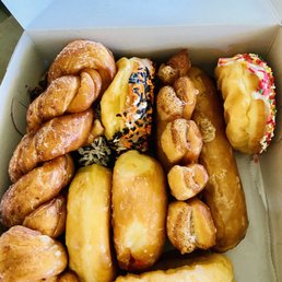 a variety of donuts in a box a variety of donuts in a box