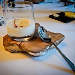 Picardy Place - Amuse Bouche: White Onion Espuma, Curry Oil & Baby Herbs