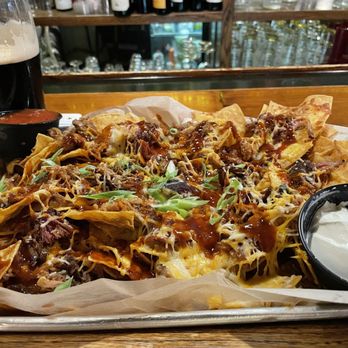 Mews Tavern - Pulled BBQ Pork Nachos - American Near Me - Wakefield, Rhode Island Mews Tavern - Pulled BBQ Pork Nachos - American Near Me - Wakefield, Rhode Island