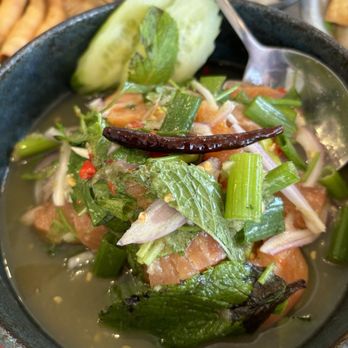 Zab Bite - Salmon sashimi - Thai Near Me - Vancouver, British Columbia Zab Bite - Salmon sashimi - Thai Near Me - Vancouver, British Columbia