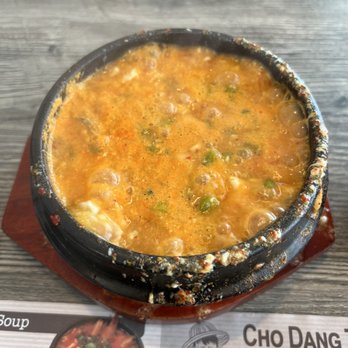 Cho Dang Tofu - Oyster soon tofu - where is the egg? Not as flavorful as the one in LA. - Korean Near Me - Bellevue, Washington Cho Dang Tofu - Oyster soon tofu - where is the egg? Not as flavorful as the one in LA. - Korean Near Me - Bellevue, Washington