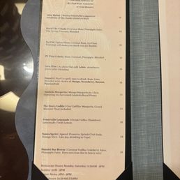 Cocktail menu 10/25 Cocktail menu 10/25