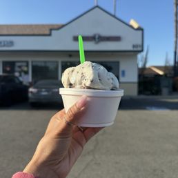 Exterior outside entrance of Rich Farm Ice Cream - Rocky road & cookie dough - - Placentia, California Exterior outside entrance of Rich Farm Ice Cream - Rocky road & cookie dough - - Placentia, California
