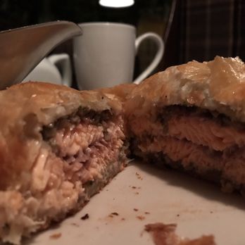The Earle Restaurant - Inside the salmon pastry entree - Wine Bars Near Me - Ann Arbor, Michigan