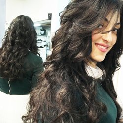 Yaffa Wigs Manhattan - 100% Real Hair! Women's Long Wavy Wig Natural Dark brown Human Hair Wigs
