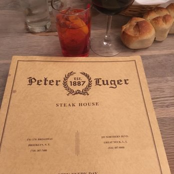 Peter Luger - A simple menu - you're here for steak and that's what you'll get! - Steakhouses Near Me - Brooklyn, New York Peter Luger - A simple menu - you're here for steak and that's what you'll get! - Steakhouses Near Me - Brooklyn, New York
