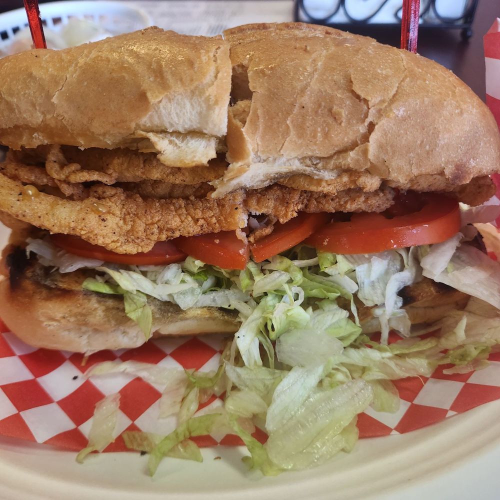 Catfish po boy hit the spot Catfish po boy hit the spot