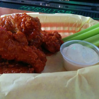 The Tilted Stick - Teriyaki wings w/ hot sauce. So good! 1/2 order $5.25. Crunchy yet saucy. - Dive Bars Near Me - San Diego, California