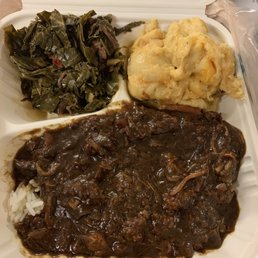 Gumbo, greens and Mac and cheese Gumbo, greens and Mac and cheese