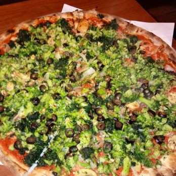 Modern Apizza - Veggie Bomb, extra garlic, no cheese! - Pizza Near Me - New Haven, Connecticut
