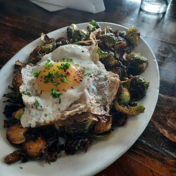 Lucille's - Brussels with egg - New American Near Me - Houston, Texas Lucille's - Brussels with egg - New American Near Me - Houston, Texas