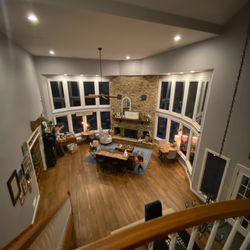 Bent Tree Lodge and Vineyard - View from top of the stairs down to a generous seating area and where you'll have a fantastic breakfast!