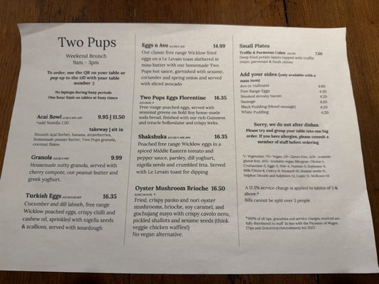 Menu photo 1 Two Pups Coffee Dublin, D Menu photo 1 Two Pups Coffee Dublin, D