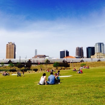 Railroad Park - A view of the park from sitting in the grass - Parks Near Me - Birmingham, Alabama