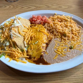 Salon Mexico - Two item combo-beef taco and cheese enchilada - Mexican Near Me - Fairplay, Colorado Salon Mexico - Two item combo-beef taco and cheese enchilada - Mexican Near Me - Fairplay, Colorado