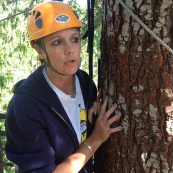 Adrena Line Zipline Adventure Tours - Terrified Tree Hugger.  If I die, at least my nails will look fabulous! - Ziplining Near Me - Sooke, British Columbia
