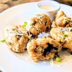 Cajun Yard Dog - Beer battered mushrooms appetizer, $10