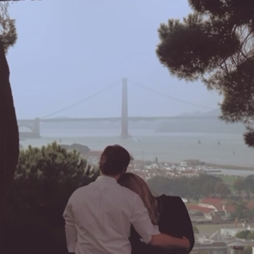 Maria Pacheco Films - Screenshot of video shoot where my boyfriend and I are overlooking the Golden Gate Bridge. - Video/Film Production Near Me Maria Pacheco Films - Screenshot of video shoot where my boyfriend and I are overlooking the Golden Gate Bridge. - Video/Film Production Near Me