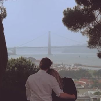 Maria Pacheco Films - Screenshot of video shoot where my boyfriend and I are overlooking the Golden Gate Bridge. - Video/Film Production Near Me Maria Pacheco Films - Screenshot of video shoot where my boyfriend and I are overlooking the Golden Gate Bridge. - Video/Film Production Near Me