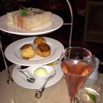 The Rose Lounge - The tea service, with optional champagne cocktail add-on - Tea Rooms Near Me - London, XGL