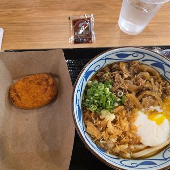 Marugame Udon - Large nikutama bowl + potato croquette - Japanese Near Me - San Gabriel, California Marugame Udon - Large nikutama bowl + potato croquette - Japanese Near Me - San Gabriel, California