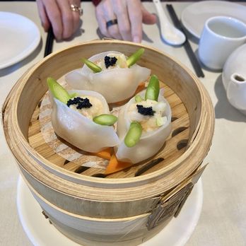 Yang Kee Dumpling-ROSEVILLE - Steamed seafood dumplings. So beautifully presented. - Dim Sum Near Me - Roseville, California Yang Kee Dumpling-ROSEVILLE - Steamed seafood dumplings. So beautifully presented. - Dim Sum Near Me - Roseville, California