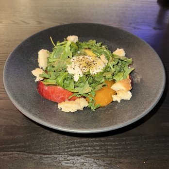 Hell's Kitchen - New Peach Panzanella. Need to work on presenting the peach. Julian or shaved with balsamic would be nice. - Cocktail Bars Near Me - Funner, California