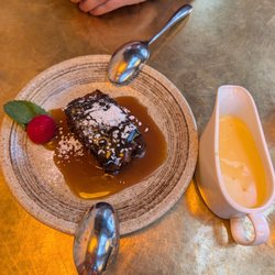 The Black Lion - Sticky toffee pudding with custard