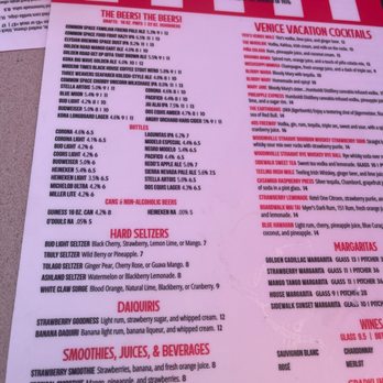 Sidewalk Cafe - Menu - Tacos Near Me - Venice, California