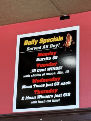 Menu photo 1 The Mean Wiener Highwood, IL