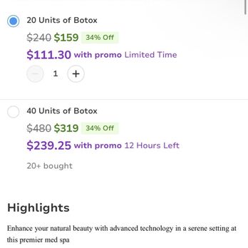 Sienna Med Spa - 40 units for 239.25 but goodluck getting in - Medical Spas Near Me - Montebello, California