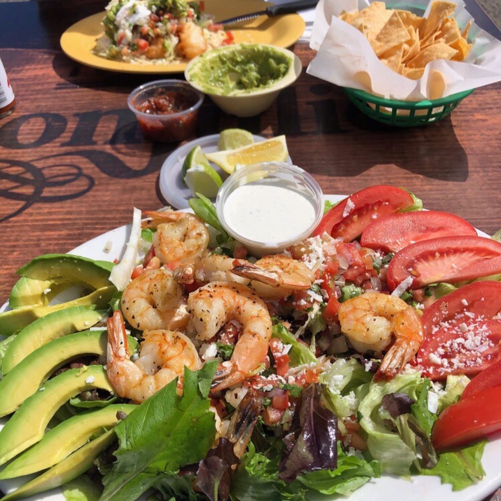 La Playa - Carne Asada salad with shrimp substuted - Mexican Near Me - Pacifica, California