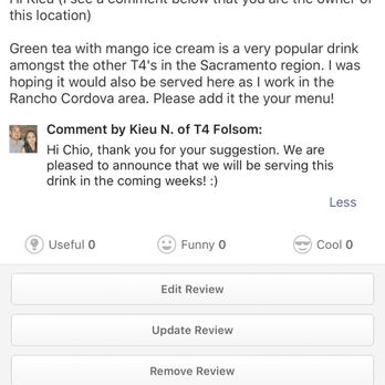 T4 Folsom - Previous review before it got deleted - Bubble Tea Near Me - Folsom, California T4 Folsom - Previous review before it got deleted - Bubble Tea Near Me - Folsom, California